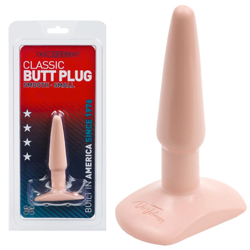 Doc Johnson Classic Butt Plug - Smooth Small - Flesh
